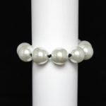 Large White Faux Pearls Tied on Silk