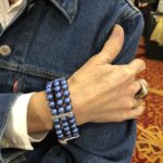 Blue Swarovski Crystal Pearl Triple Bracelet