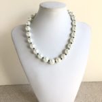 White Faux Pearl Collar Necklace