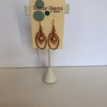 Rose Gold Oval Orbit Earrings