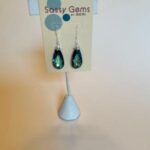 Blue Swarovski Crystal Teardrop Earrings